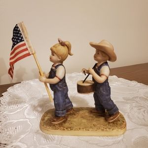 Vintage 1997 Denim Days HOMCO Figurine - #1530 "FOURTH OF JULY"